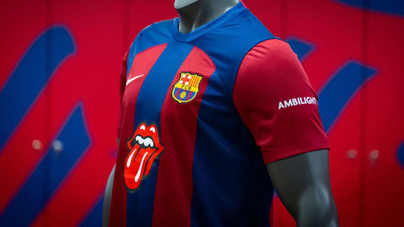 Image BARCA PAKE JERSEY SPECIAL THE ROLLING STONES PAS EL CLASICO