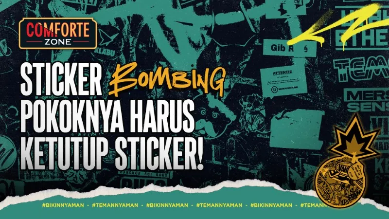 Image Sticker Bombing, Pokoknya Harus Ketutup Sticker!